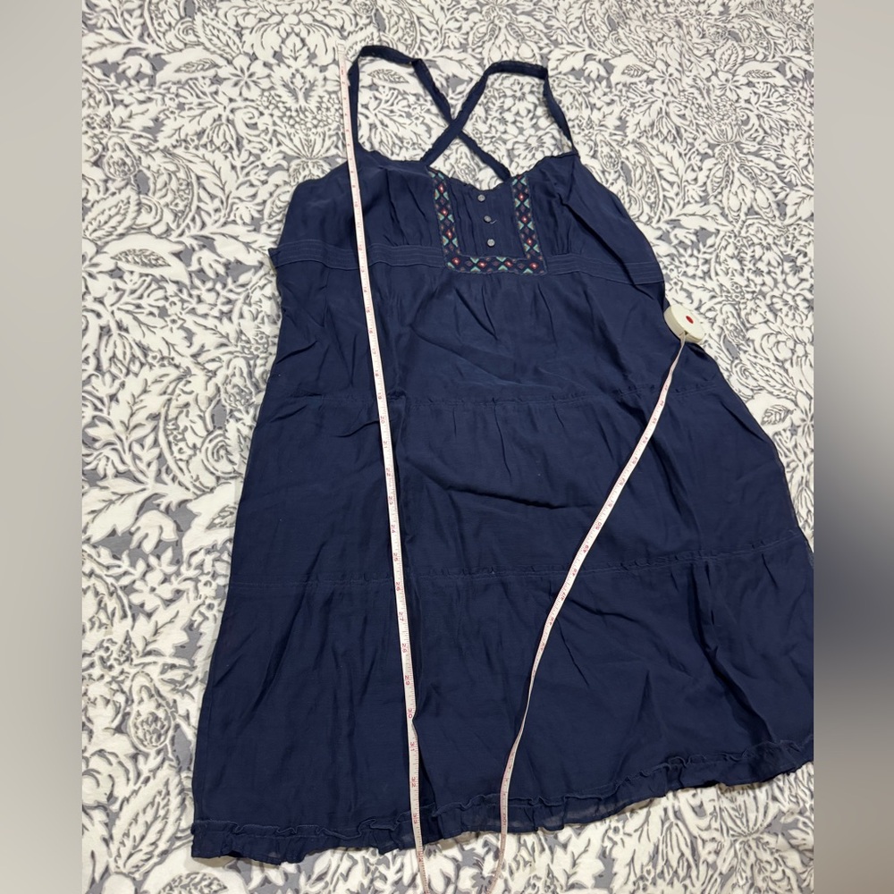 Hollister Gorgeous Silk Cotton Mix Casual Lined Dress size Large - Picture 13 of 14